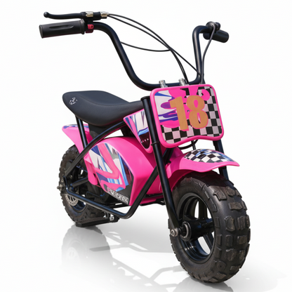 CarKiddo | Elektrische Crossbike Monkey - Roze | Max. 16 km/p uur