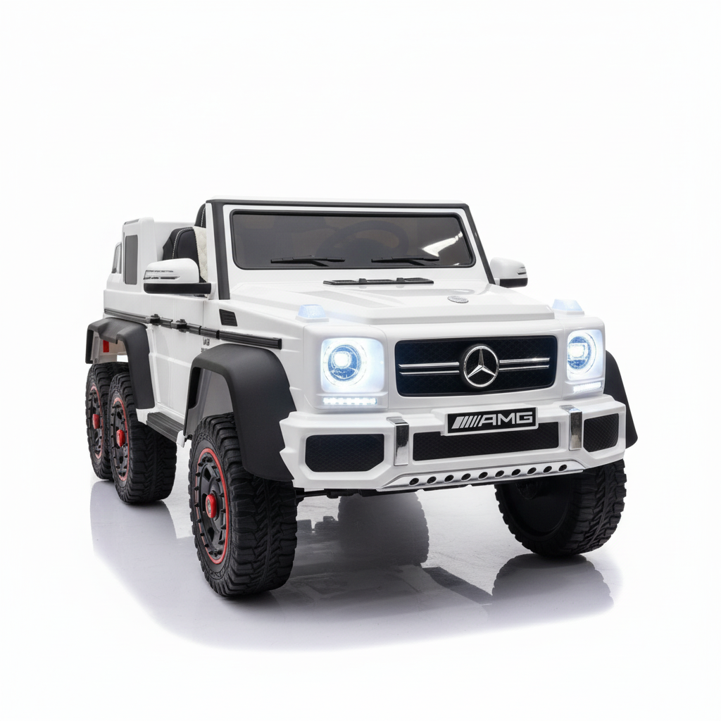 Mercedes G63 AMG 6x6 | Elektrische Kinderauto 1-persoons - Wit