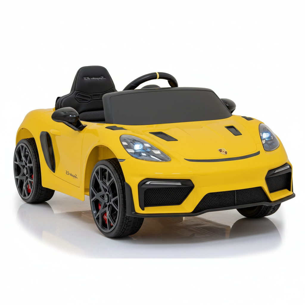 Porsche 718 RS Spyder | Elektrische Kinderauto - Geel