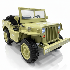 Willys Jeep Khaki 3-persoons 24V vierwielaandrijving