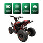 CarKiddo| Elektrische Kinderquad EVO 1000W - Rood