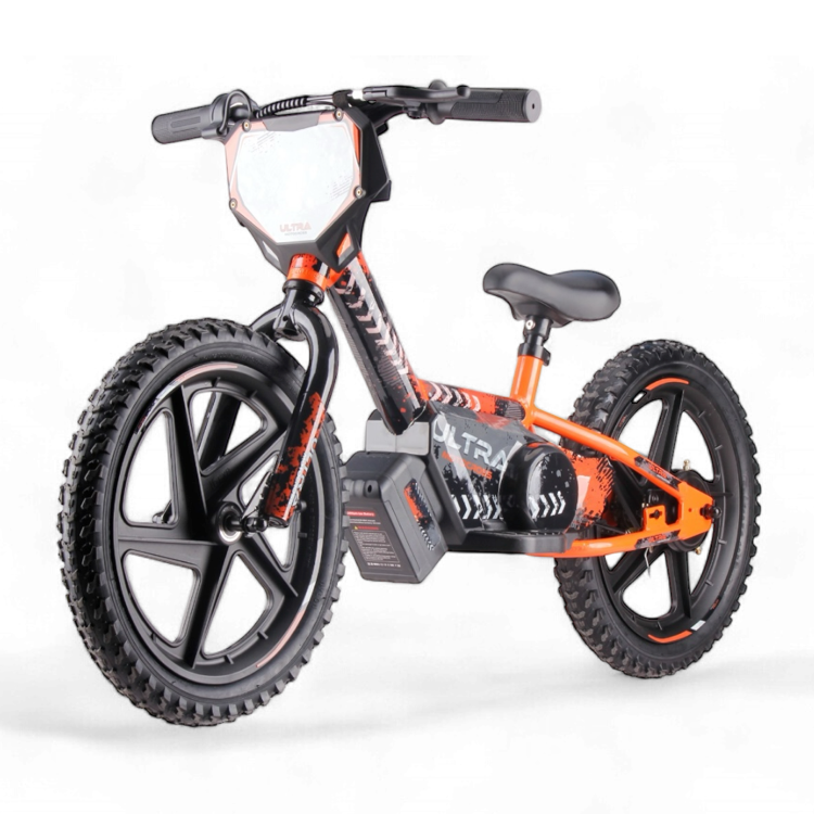 Carkiddo | Elektrische Loopfiets 16 inch - Oranje
