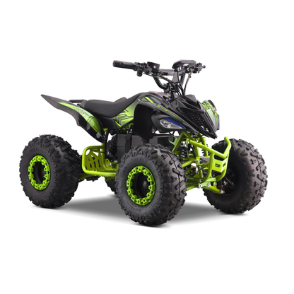 Panthera Leo elektrische kinderquad 1200W 48V in groen, schuin van voren