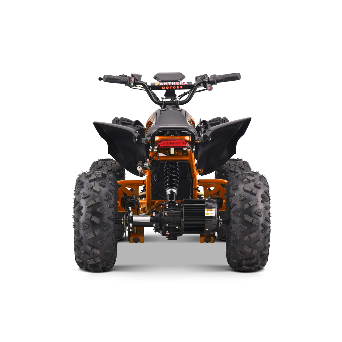 Panthera Leo elektrische kinderquad 1200W 48V in oranje, van achteren