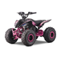 Panthera Leo elektrische kinderquad 1200W 48V in roze, schuin van linksvoor