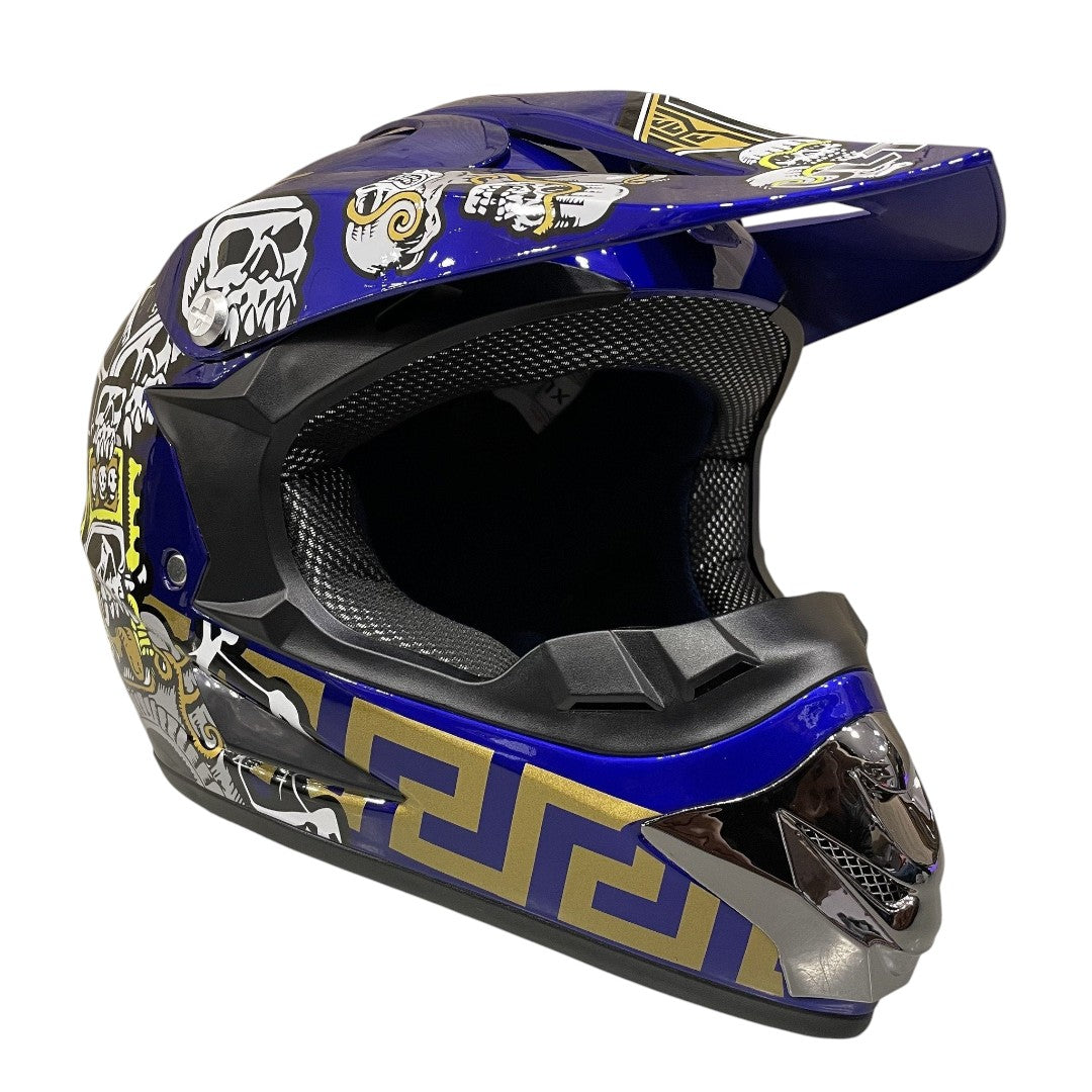 CarKiddo | Kinder Crosshelm - Blauw